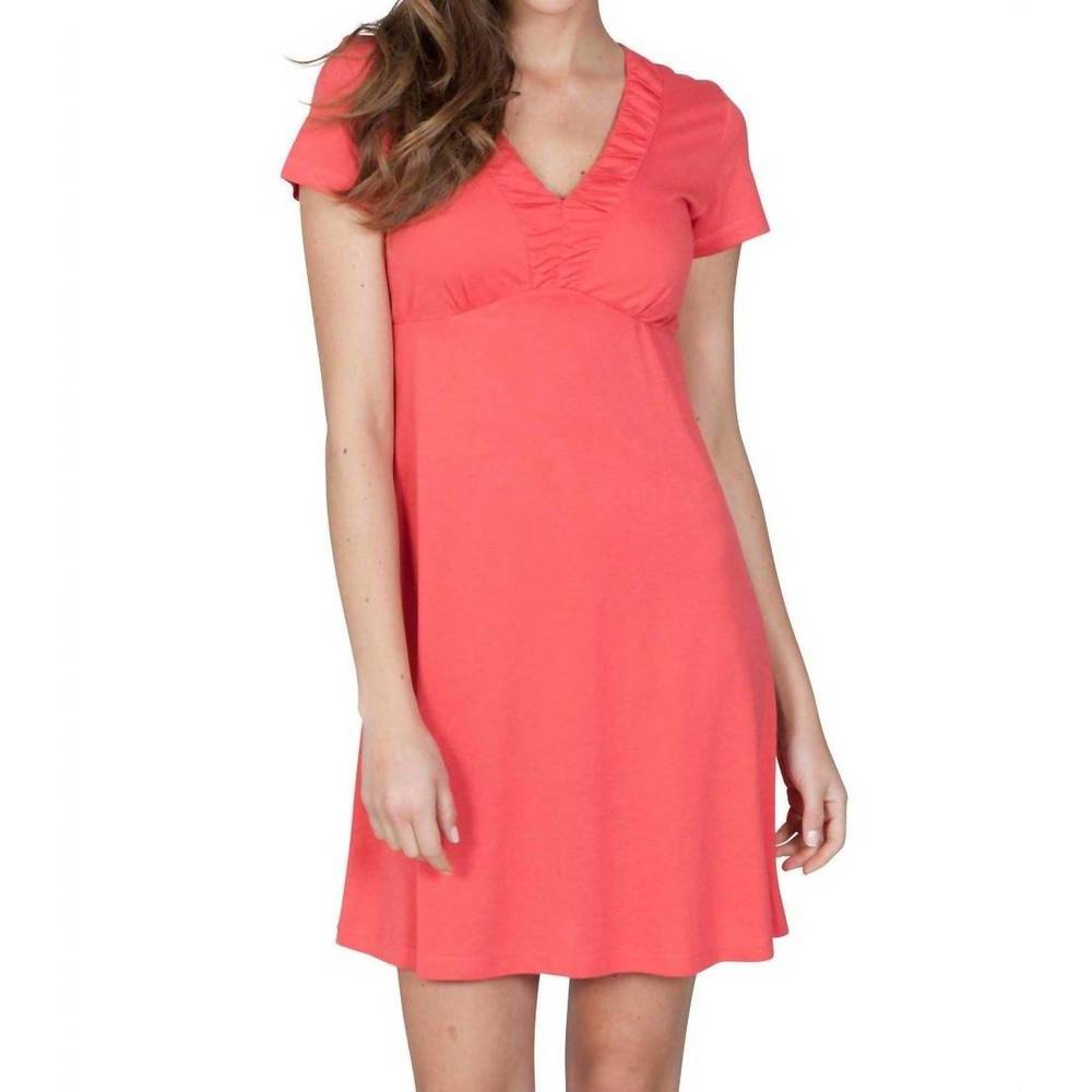 NEW TWELVE EIGHTY EIGHT elizabeth short sleeve dress in coral